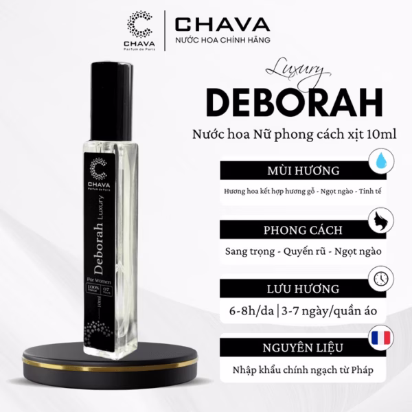 Nước Hoa Nữ Mini Luxury Deborah 10Ml Phong Cách Xịt - Chava