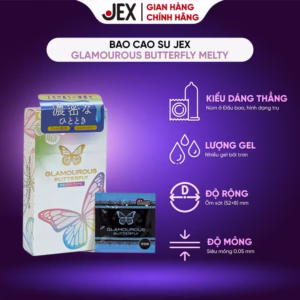 Jex Bao Cao Su Glamourous Butterfly Melty Hộp 10 Bao