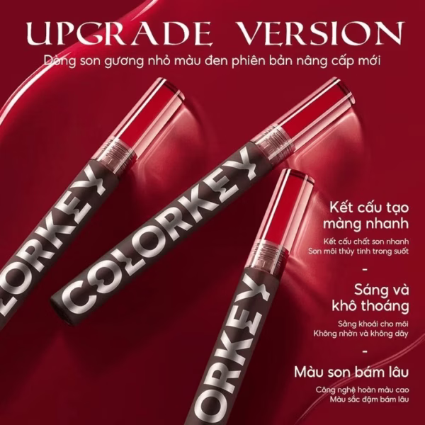 Son Tint Gương Bóng Bền Màu, Lâu Trôi Colorkey Airy Lip Mirror Series 1.7G