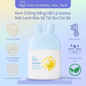 Kem Chống Nắng Vật Lý Cho Bé Tootoo Spf50/Pa+++ Mát Lạnh Bảo Vệ Tối Đa Tia Uva/Uvb Dưỡng Ẩm An Toàn Cho Bé
