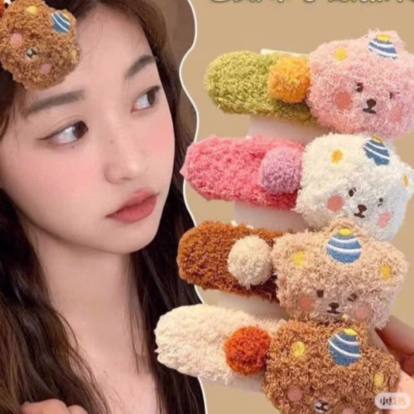Kẹp Tóc Gấu Bông Siêu Cute Cho Cả Mẹ Và Bé