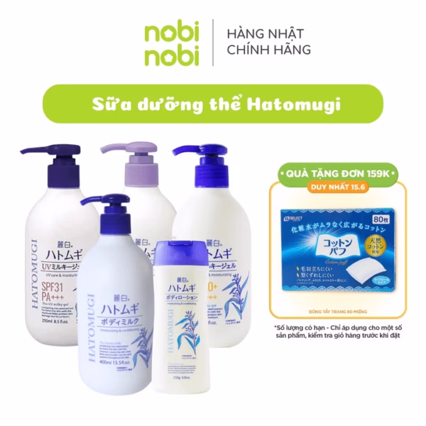 (Chính Hãng) Sữa Dưỡng Thể Toàn Thân Reihaku Hatomugi Dưỡng Ẩm Và Làm Sáng Mịn