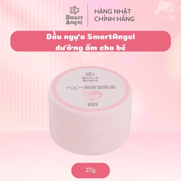 Kem Dưỡng Ẩm Da Cho Bé Từ Dầu Ngựa Smartangel 27G (Hàng Nội Địa Nhật)