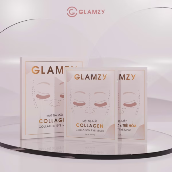Mặt Nạ Mắt Collagen Glamzy - Săn Chắc, Trẻ Hóa, Làm Mờ Nếp Nhăn, Giảm Thâm Làm Sáng Da, Cấp Ẩm Sâu