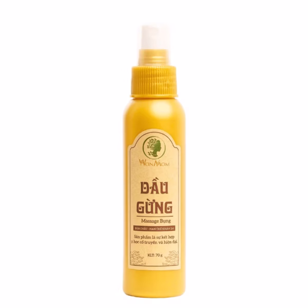 Dầu Gừng Tan Mỡ Bụng Sau Sinh Wonmom 70G
