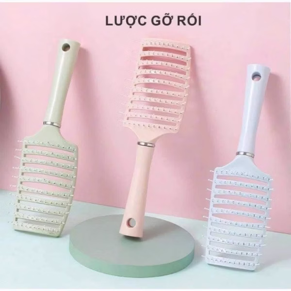 Lược Chải Tóc Gỡ Rối Cong Massage Da Đầu