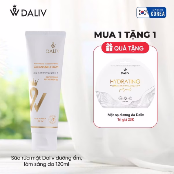 Một Hộp Sữa Rửa Mặt Dưỡng Ẩm, Làm Sáng Da 120Ml Daliv