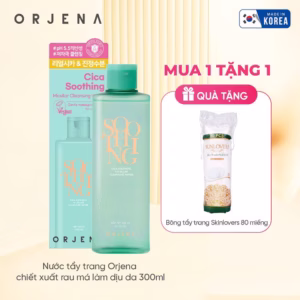 [ Tặng 1 Bông Tẩy Trang ] Nước Tẩy Trang Chiết Xuất Rau Má Làm Dịu Da 300Ml Orjena
