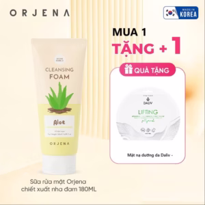 [ Tặng Son Dưỡng Môi Eveline ] Sữa Rửa Mặt Chiết Xuất Nha Đam 180Ml Orjena