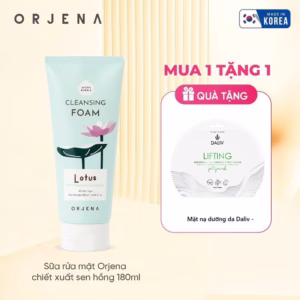 [ Tặng Mặt Nạ ] Sữa Rửa Mặt Chiết Xuất Sen Hồng 180M Orjena