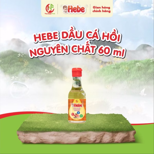 Dầu Cá Hồi Nguyên Chất 60Ml - Hebe