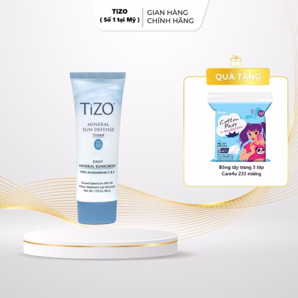 Kem Chống Nắng Khoáng Chất Bảo Vệ Hàng Ngày Spf50 50G Tizo