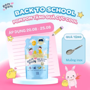 [Giá Dùng Thử Túi 600Ml] Gel Giặt Xả 2In1"Lành" Cho Cả Nhà Pompom Active Sạch Sâu Vết Bẩn - Dưỡng Mới Vải - Lưu Hương Tích Hợp Kháng Khuẩn An Toàn Cho Đồ Lót