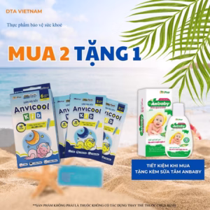 Miếng Dán Hạ Sốt Cho Bé Anvicool Kid Làm Mát, Hạ Nhiệt, Giảm Sốt Nhanh Chóng, Hộp 3 Gói 6 Miếng