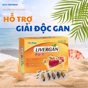 Vin Uống Livergan Fort Hỗ Trợ Giải Độc Gan Mát Gan Giảm Ngứa Vàng Da Do Chức Năng Gan Kém Hộp 60 Viên
