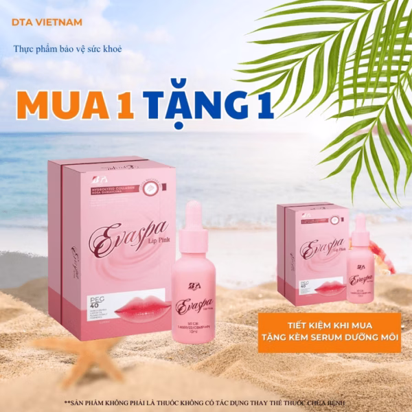 Serum Dưỡng Môi Evaspa Lip Pink Giúp Dưỡng Ẩm, Làm Mềm Môi, Ngăn Ngừa Và Cải Thiện Tình Trạng Môi Khô Nẻ, Bong Tróc Lọ 10Ml
