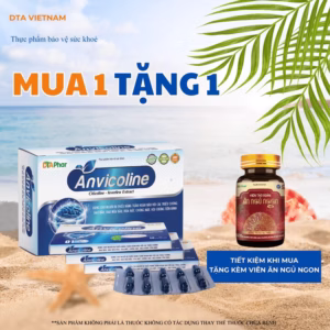 Viên Uống Anvicoline Hỗ Trợ Hoạt Huyết Dưỡng Não Giúp Cải Thiện Đau Đầu Hoa Mắt Chóng Mặt Hộp 30 Viên