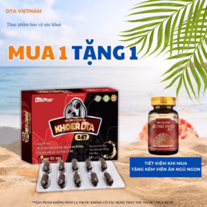 Viên Uống Khoer Dta 247 Hỗ Trợ Tăng Lực Tỉnh Táo Tức Thì Bồi Bổ Cơ Thể Hộp 60 Viên