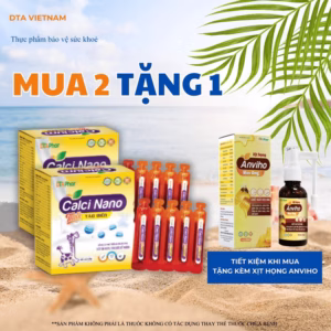Siro Uống Calci Nano Milk Tảo Biển Hỗ Trợ Phát Triển Xương Và Răng Giúp Bé Ăn Ngủ Ngon Tăng Đề Kháng Hộp 20 Ống - Tâm An Pharma