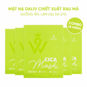 Combo 10 Tặng 2 Mặt Nạ Daliv Chiết Xuất Rau Má Dưỡng Ẩm, Làm Dịu Da 27G