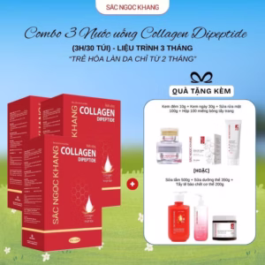 Combo 03 Nước Uống Collagen Dipeptide [3H/30 Túi - Liệu Trình 3 Tháng]