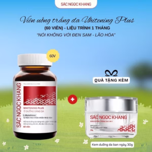 Viên Uống Dưỡng Trắng Da Whitening Plus [60 Viên - Liệu Trình 1 Tháng]