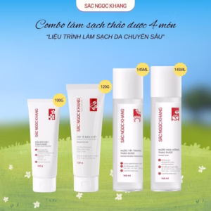 Bộ Làm Sạch Da Từ Thảo Dược (Nước Tẩy Trang + Sữa Rửa Mặt + Nước Hoa Hồng + Tẩy Tế Bào Chết Da Mặt)