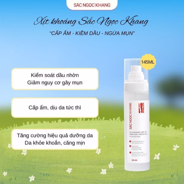 Xịt Khoáng Cấp Ẩm, Kiềm Dầu, Ngừa Mụn [145Ml]