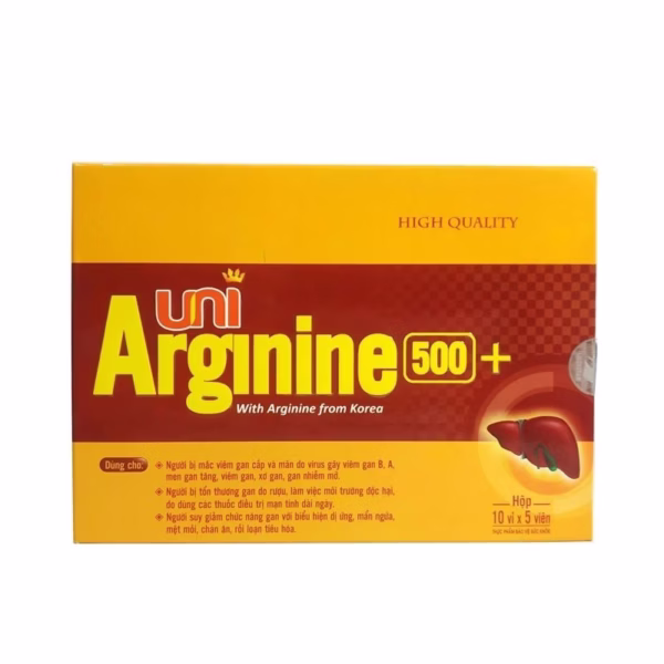 Viên Uống Giải Độc Gan Arginine 500+ - Uni Pharma