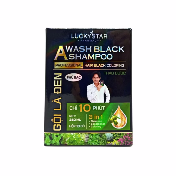 Gội Là Đen Cao Cấp (Hộp 10 Gói) - Lucky Star