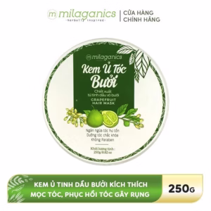 Kem Ủ Tóc Bưởi Phục Hồi Tóc Hư Tổn, Kích Thích Mọc Tóc Từ Tinh Dầu Bưởi Nguyên Chất 250G - Milaganics