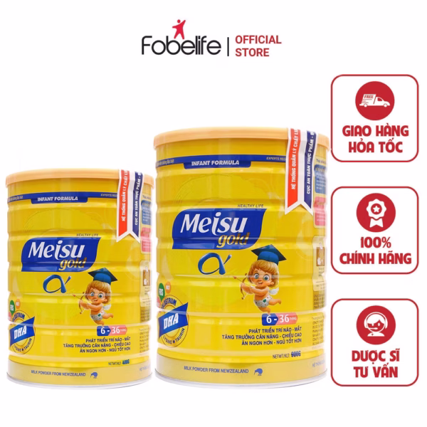 Sữa Bột Mejsu Gold Cho Bé 6-36 Tháng Tuổi, Hỗ Trợ Phát Triển Trí Não, Tăng Trưởng Chiều Cao - Fobelife