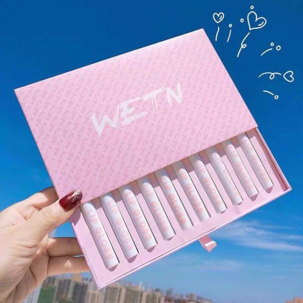 Set 10 Thỏi Son Kem Nhung Lì Vỏ Hồng Xinh Xắn Mềm Mượt Môi Sk-P47 - Silkygirl