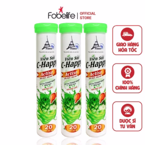 Viên Sủi Vitamin C Happy Actiso - Pháp Effiel