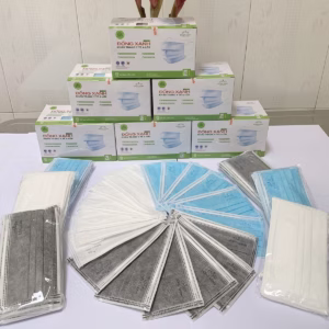 [Hộp] Khẩu Trang Y Tế 4 Lớp (10 Cái/Túi, 5 Túi/Hộp) - Đồng Xanh Premium