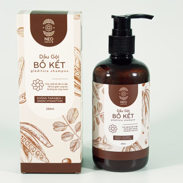 Dầu Gội Bồ Kết Giảm Gãy Rụng, Dưỡng Tóc Óng Mượt 250Ml - Neo Nature - Ảnh 2