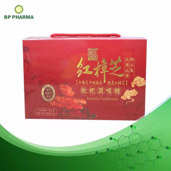 Kẹo Ngậm Nấm Chương Chi Đỏ Bp Antrodia Camphorata 90 Viên - Bp Pharma
