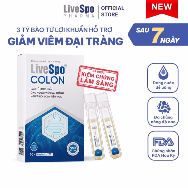 Men Vi Sinh Cho Người Viêm Đại Tràng Livespo Colon 10 Ống - Livespo Pharma