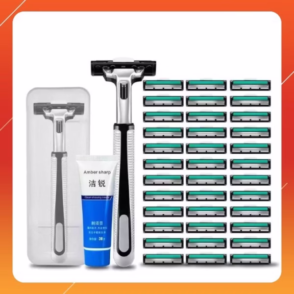 Bộ Dao Cạo Râu 36 Lưỡi Kèm Thân Dao Và Tuýp Kem - Su