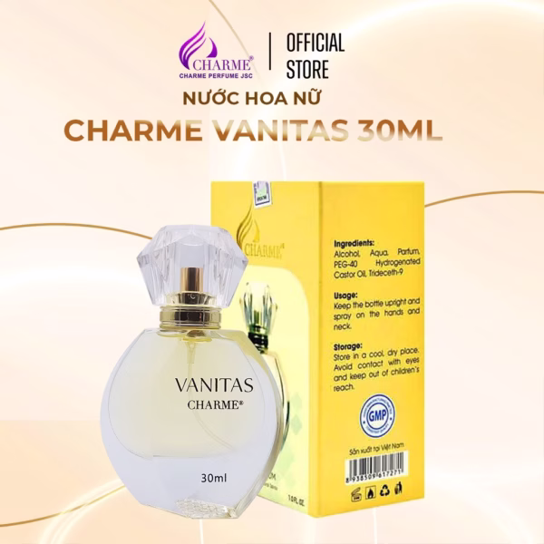 Nước Hoa Nữ Charme Vanitas Phù Hợp Cho Các Bạn Nữ Trẻ Trung 30Ml - Charme