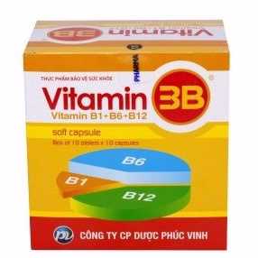 Viên Uống Vitamin 3B Giúp Ăn Ngon Ngủ Tốt, Giảm Đau Nhức, Tê Bì Châm Tay Hộp 100 Viên - Phúc Vinh