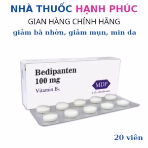 Bedipanten 100 Mg Giảm Bã Nhờn, Giảm Mụn, Mịn Da Hộp 20 Viên - Mediplantex