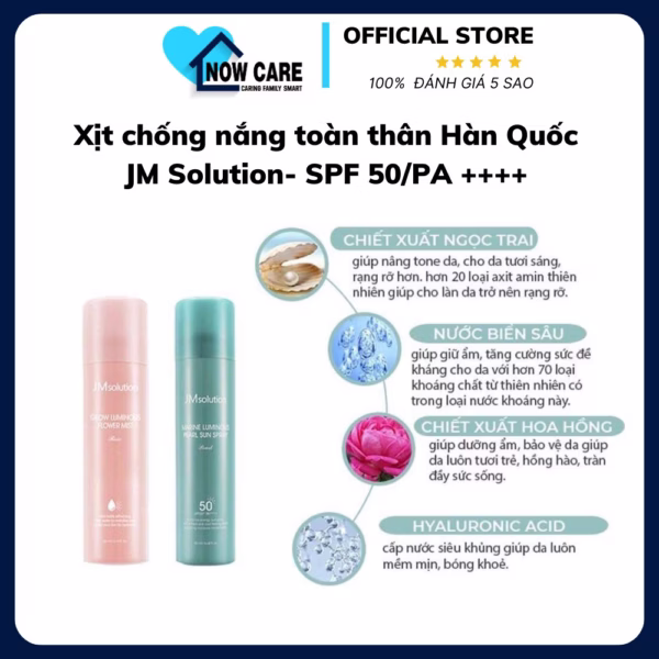 Xịt Chống Nắng Toàn Thân Hàn Quốc Spf 50/Pa++++ - Jm Solution