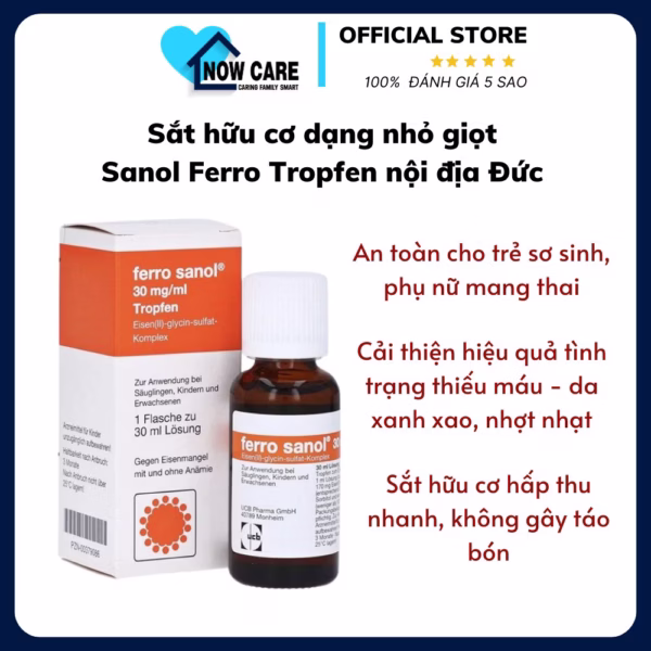 Sắt Hữu Cơ Dạng Giọt Nội Địa Đức Ferro Tropfen - Sanol
