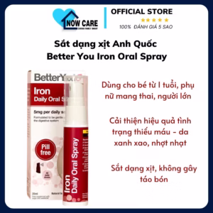 Sắt Dạng Xịt Anh Quốc Iron Oral Spray - Better You