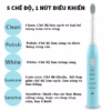 Bàn Chải Điện Tự Động Electric Toothbrush Đánh Răng 5 Chế Độ Hàng Cao Cấp, Tặng Kèm Cáp Sạc Và 4 Đầu Chải Sử Dụng Trong 1 Năm Gd055 - Lady'S Passion - Ảnh 4