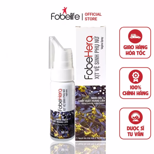 Chai Xịt Phụ Khoa Thay Thế Viên Đặt Phụ Nữ Giúp Khử Mùi, Chống Viêm Nhiễm Fobe Hera - Fobelife
