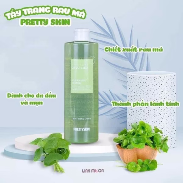 Nước Tẩy Trang Ngừa Mụn Rau Má Jeju Cica Prettyskin 500Ml - Pretty Skin