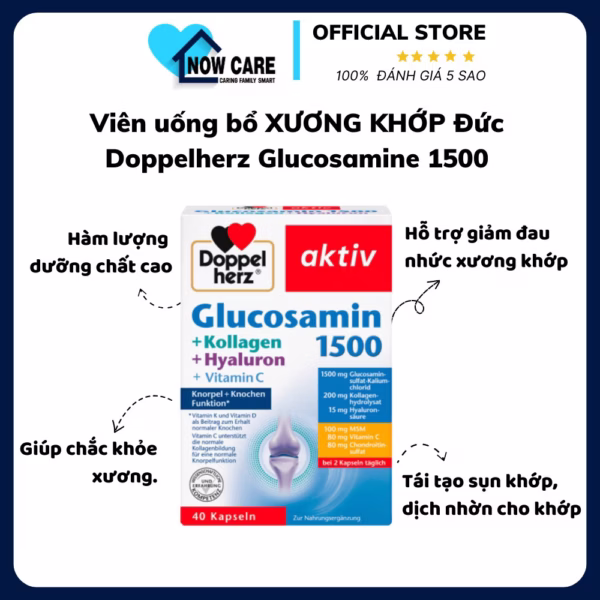 Viên Uống Bổ Xương Khớp Đức Glucosamine 1500 - Doppelherz