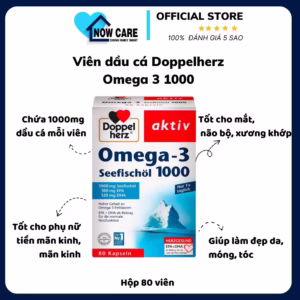 Viên Dầu Cá Giúp Đẹp Da, Bổ Não, Mắt, Xương Khớp Omega 3 1000 - Doppelherz